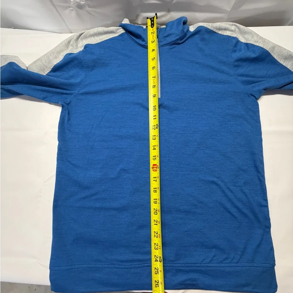 Puma Athletic Men’s Blue Quarter-Zip Sweater with Gray‎ Trim